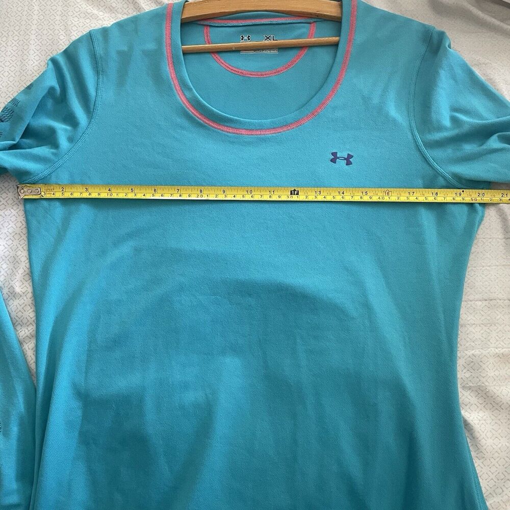 Under Armour All Seasons Gear Fitted Long Sleeve Blue Athletic Top Size XL - Picture 8 of 9